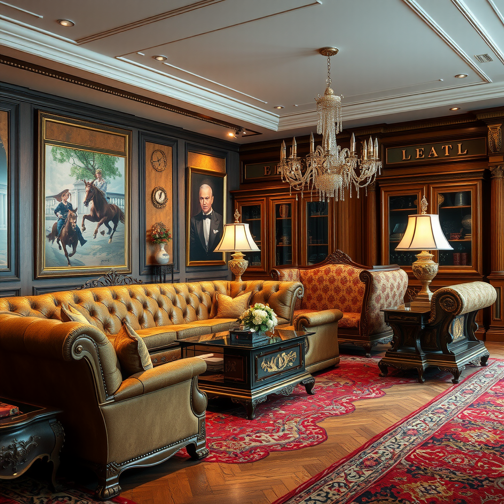 美しいパティナと経年変化を示す、よく手入れされた高級家具の優雅なショーケース。長期的な価値と時代を超えた魅力を実証している